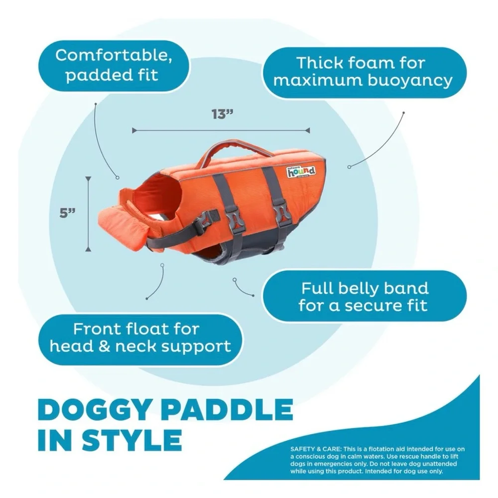 Outward Hound Dog Life Jacket with Ergonomic Design